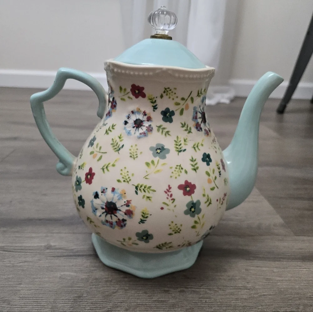 Pioneer Woman Kari 2.4 Qt Teapot With Lid Farmhouse Cottagecore Floral